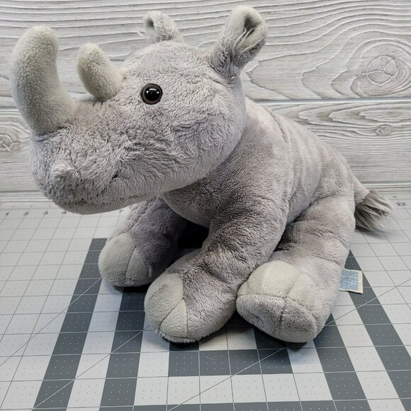 RARE Build A Bear Plush Rhino Rhinoceros St Louis Zoo Animal BAB Vintage - Picture 2 of 12